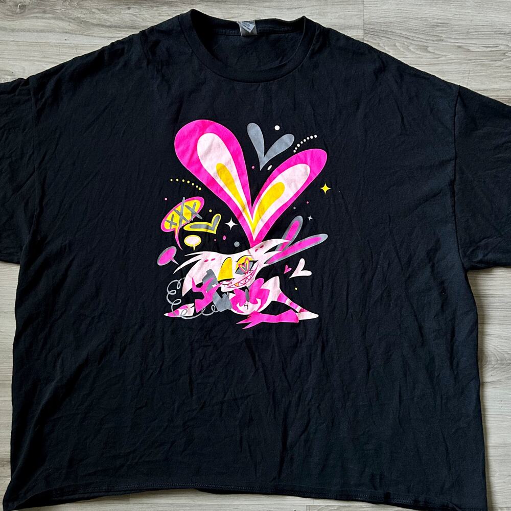 Hazbin Hotel Angel Loves Valentines Supernovaleslie LTD Print Unisex Shirt 4XL